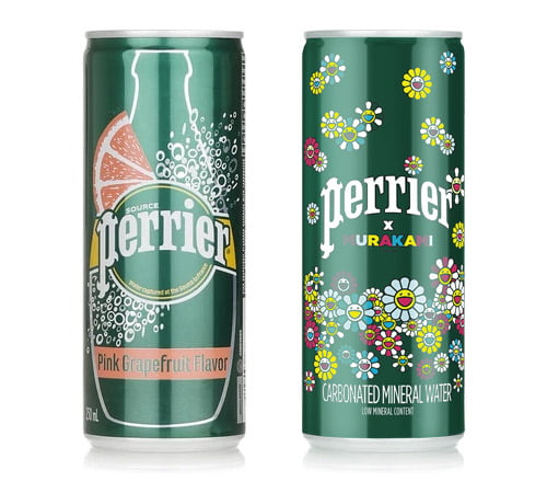 Perrier cans